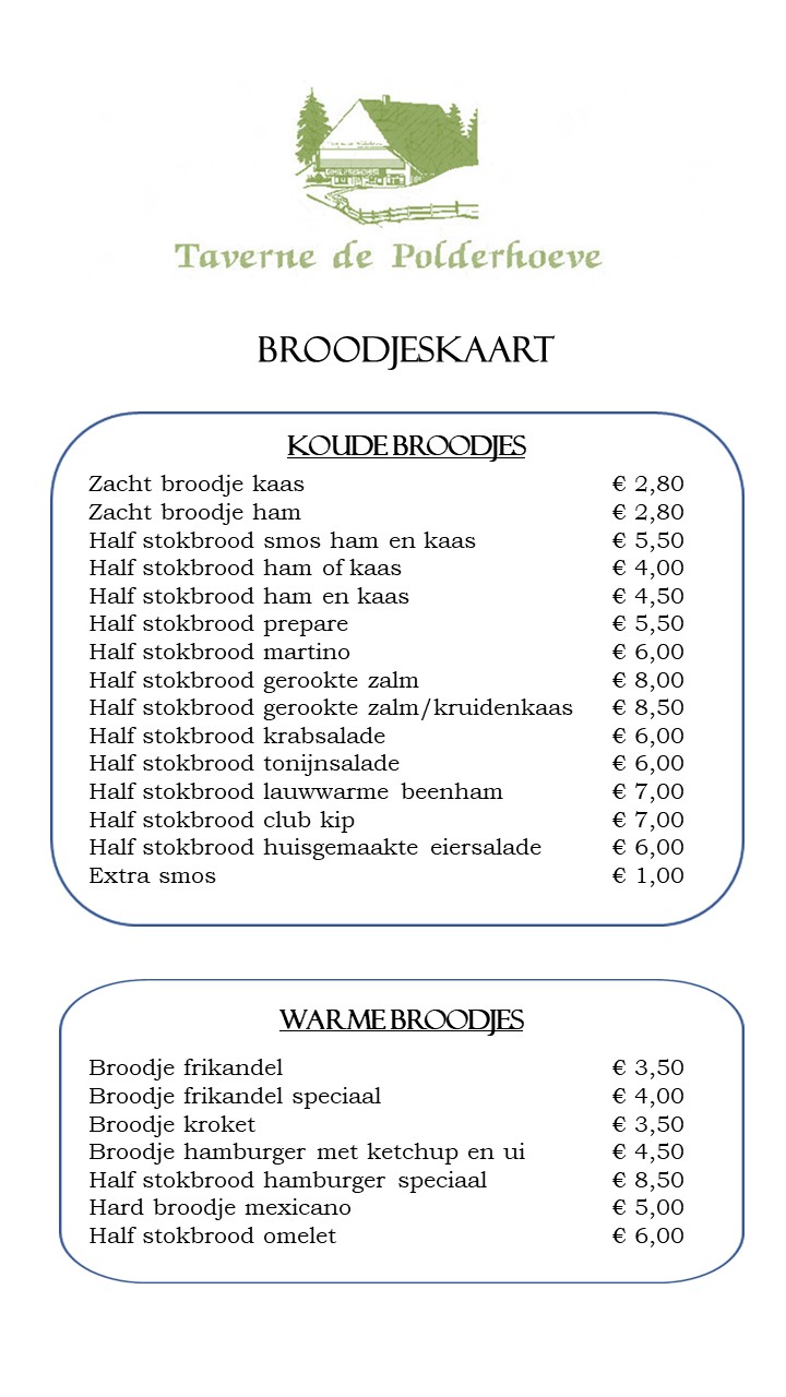 Broodjeskaart 2024